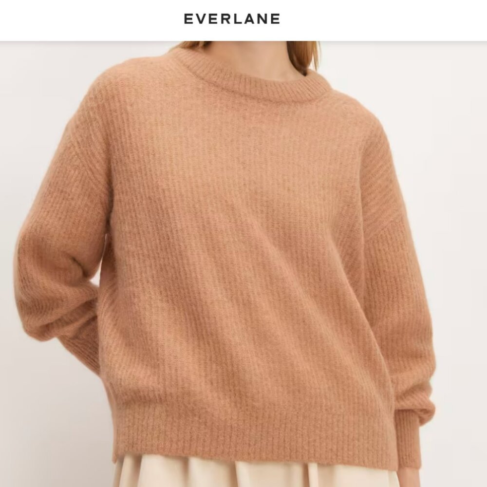 Everlane The Alpaca Crew in Warm Taupe